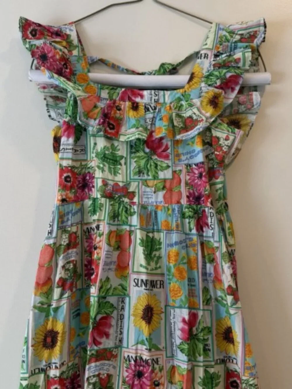 Nobody's Child Cassidy Midi Beach Dress in Seed Packet Print Size 8 - Picture 1 of 8